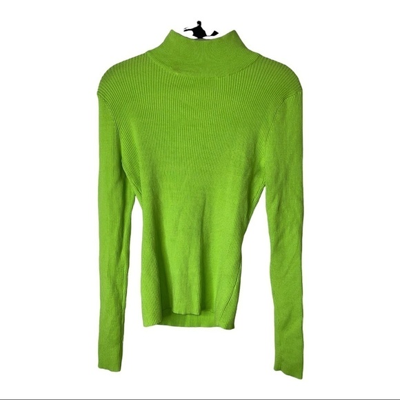LPA x Revolve Lime Green Open Back Mock Neck Sweater Size Small - Picture 5 of 10